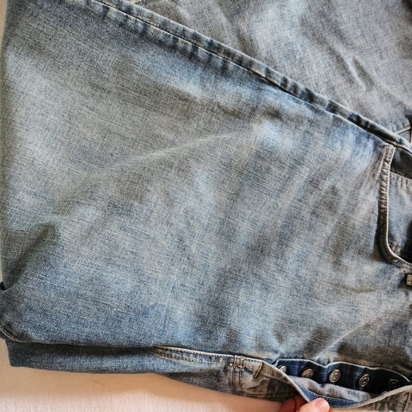 7 For All Mankind Raw Edges Easy Boy Bootcut Sz. 33 Jeans - Picture 3 of 16